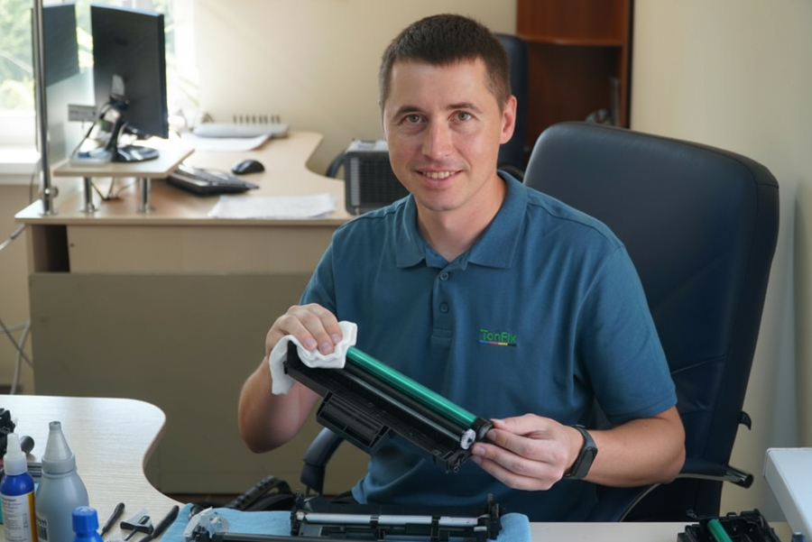 Чистка картриджа лазерного принтера