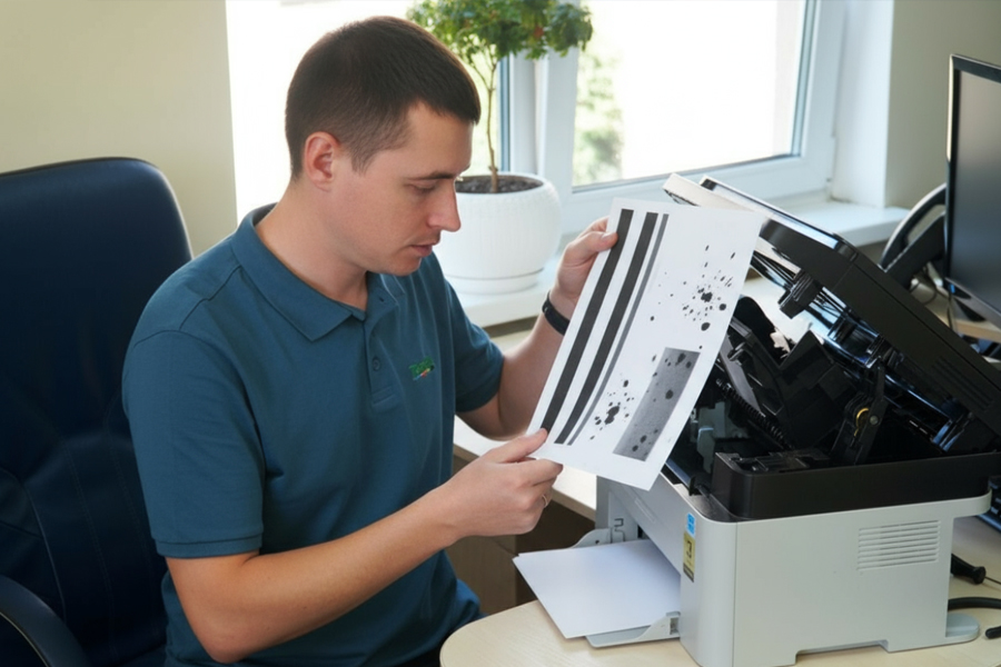 Дефекты печати картриджа