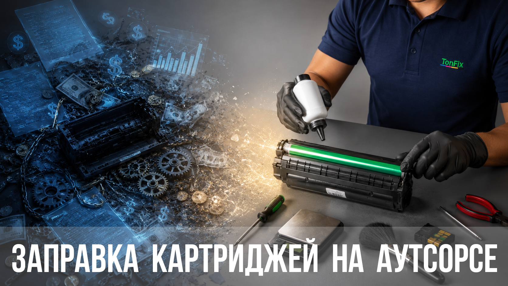Кому выгоднее аутсорсить заправку картриджей