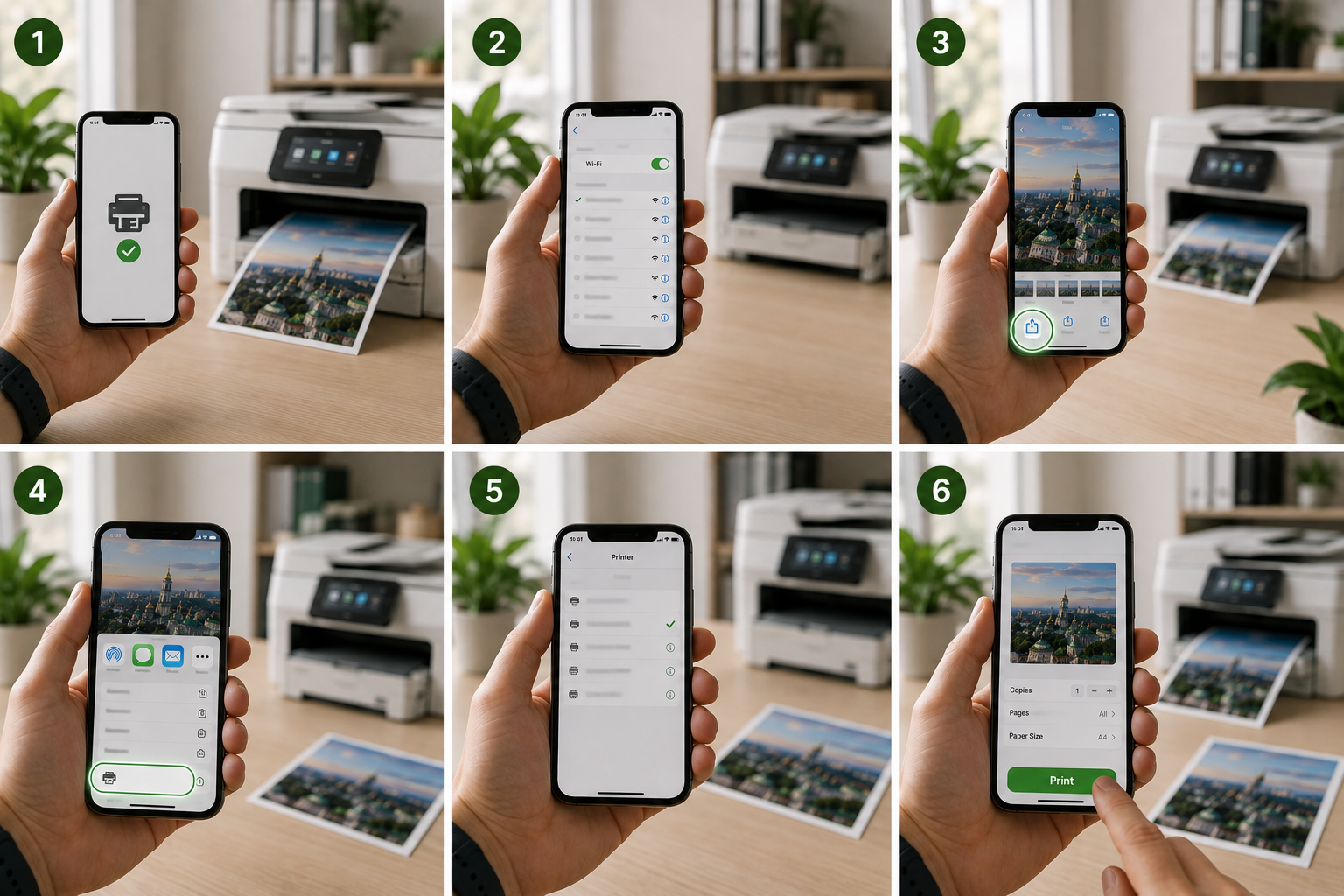 Печать с iPhone по AirPrint Печать с iPhone по AirPrint