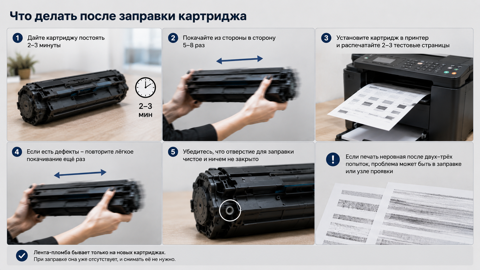 Что делать после заправки картриджа Что делать после заправки картриджа